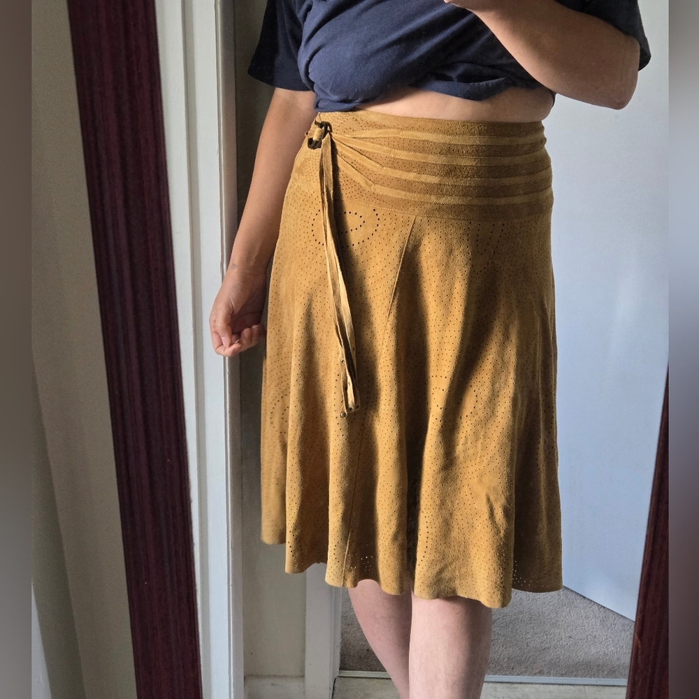 Vintage Genuine Suede Skirt